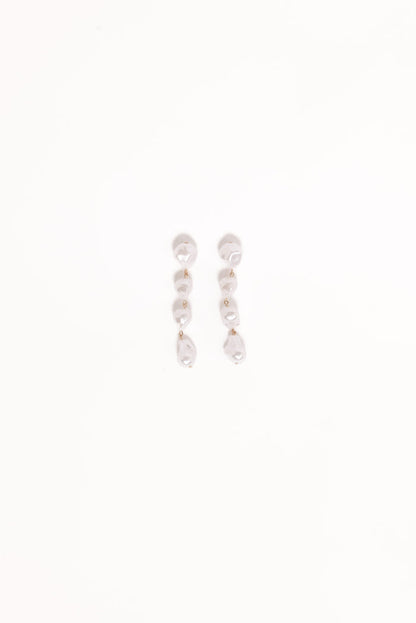 Petal and Pup USA ACCESSORIES Elyse Drop Earrings - Pearl One Size