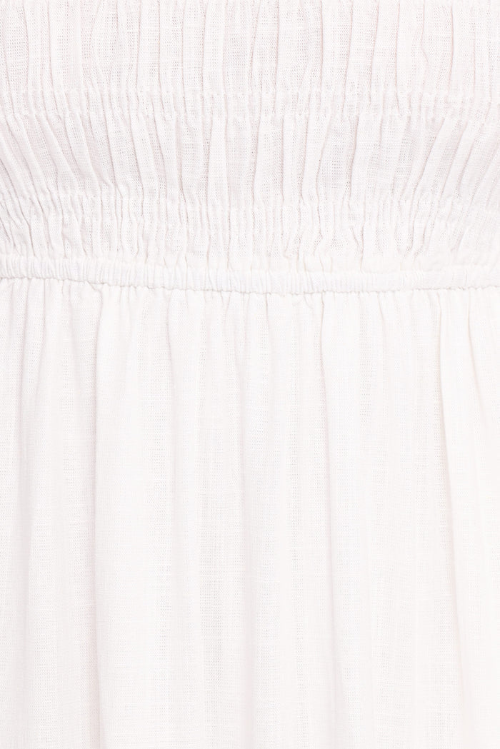 Petal and Pup USA DRESSES Emari Puff Sleeve Mini Dress - White