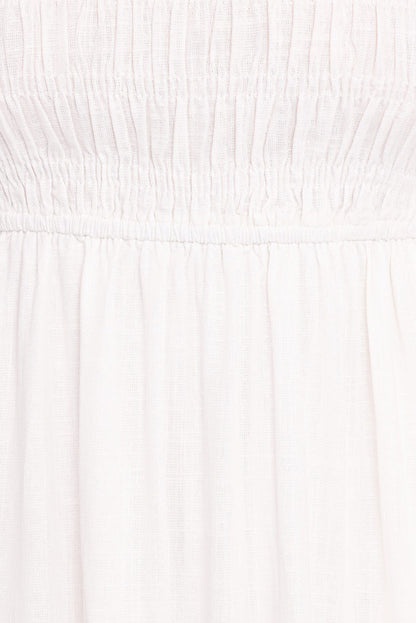 Petal and Pup USA DRESSES Emari Puff Sleeve Mini Dress - White