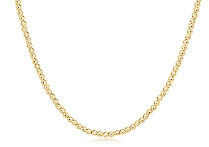 enewton: 15" Choker Beaded - Classic Gold 3mm - B Social Boutique