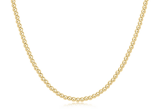 enewton: 15" Choker Beaded - Classic Gold 3mm - B Social Boutique