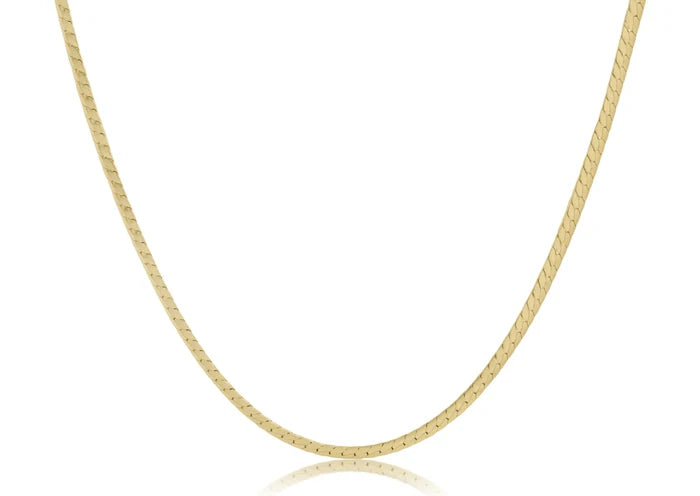 enewton: 15" Choker Herringbone Chain - Gold - B Social Boutique