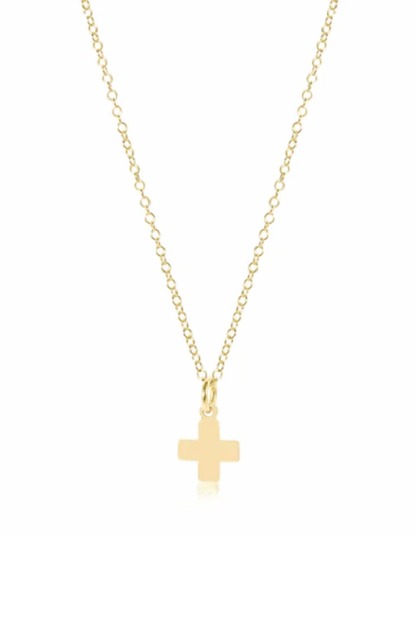 enewton: 16" Necklace Gold - Signature Cross Gold Charm - B Social Boutique