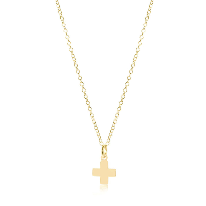 enewton: 16" Necklace Gold - Signature Cross Gold Charm - B Social Boutique