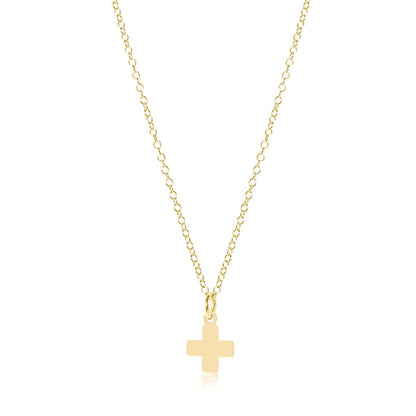 enewton: 16" Necklace Gold - Signature Cross Gold Charm - B Social Boutique