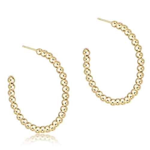 enewton: Beaded Classic 1.25 Post - 3mm Gold - B Social Boutique