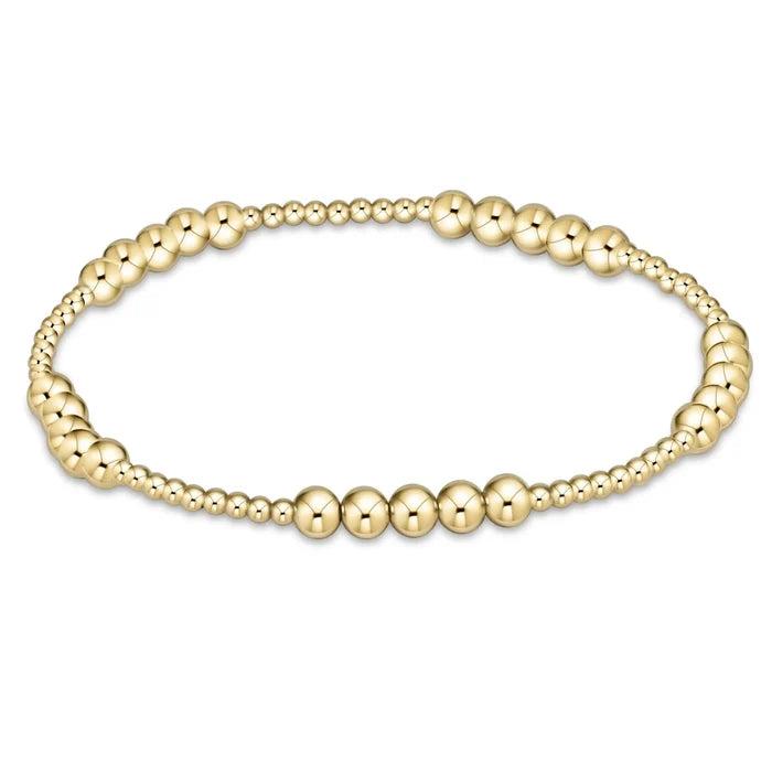 enewton:  Classic Blissful Pattern 2mm Bead Bracelet - 4mm Gold - B Social Boutique