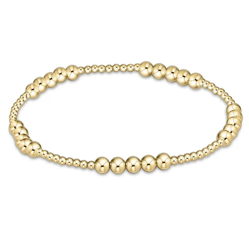 enewton:  Classic Blissful Pattern 2mm Bead Bracelet - 4mm Gold - B Social Boutique