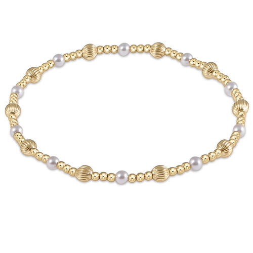 enewton: Dignity Sincerity Pattern 4mm Bracelet - Pearl - B Social Boutique