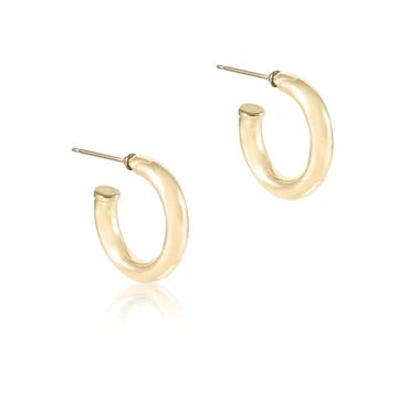 enewton: Round Gold 1" Post Hoop - 4mm - Smooth - B Social Boutique