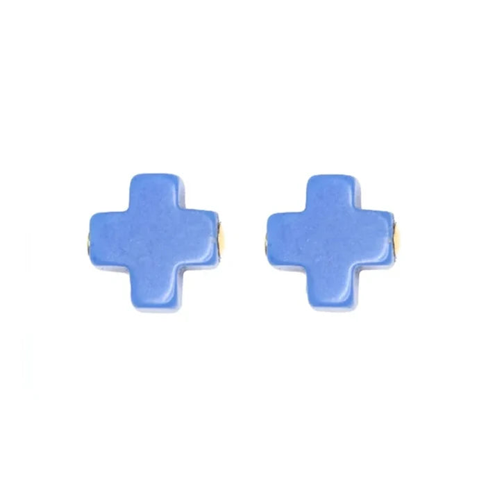 enewton: Signature Cross Stud - Colbalt - B Social Boutique