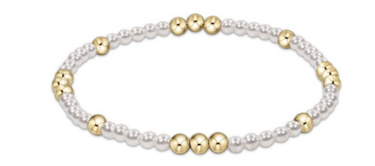 enewton: Worthy Pattern 3mm Bracelet  - Pearl - B Social Boutique