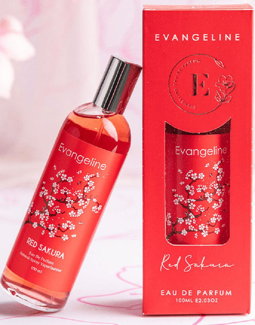 Evangeline Red Sakura Eau De Toilette Natural Spray 100ml