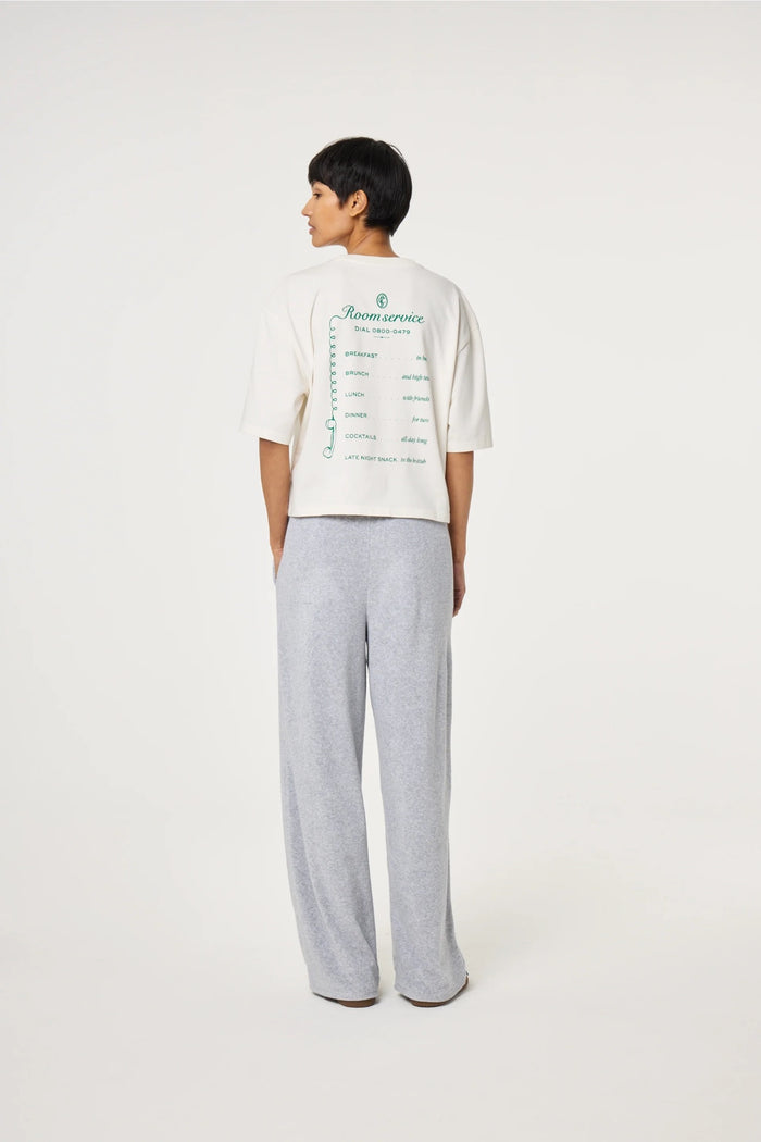 Model wearing Fabienne Chapot Benja T-shirt Cosy White/Green by Fabienne Chapot, shop the brand at Dotique