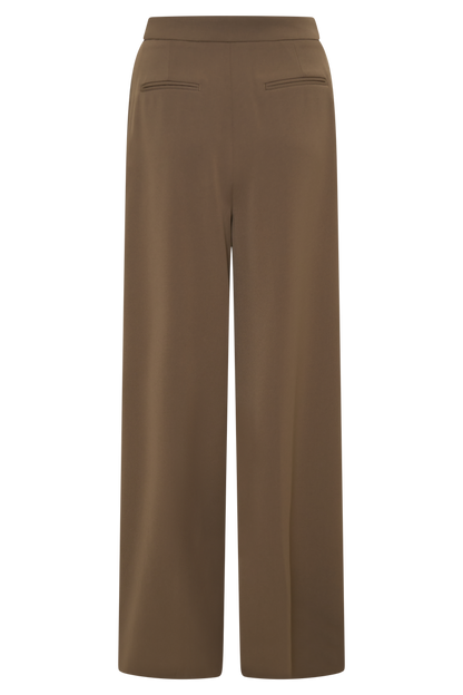 Faith Suiting Wide Leg Pant - Cacao Brown