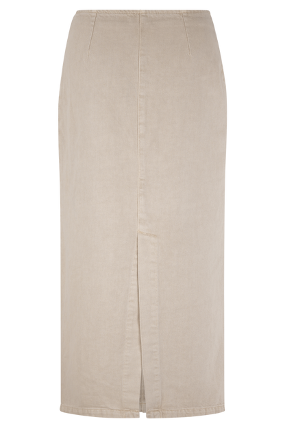 Fallon Denim Midi Skirt - Stone Wash