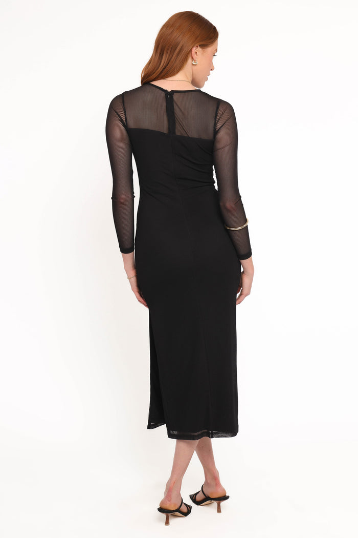 Petal and Pup USA DRESSES Famille Midi Dress - Black