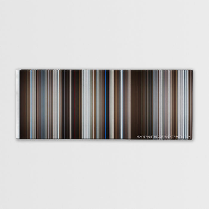 Fargo movie barcode canvas print, the whole film as stripes of color