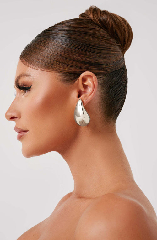 Fayth Large Earrings – Silver