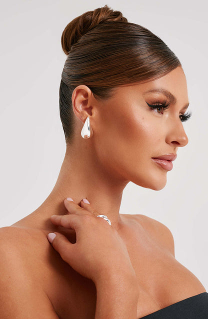 Fayth Small Earrings – Silver