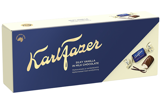 Fazer Karl Fazer Silky Vanilla chocolate 1 Box of 250g - Soposopo