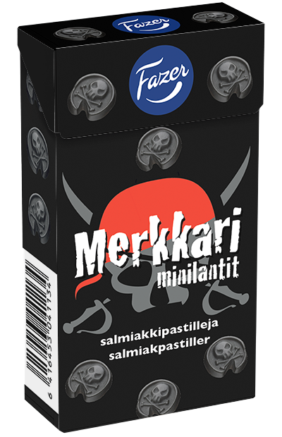 Fazer Merkkari Mini Salty Liquorice Pastilles 1 Box × 38g - Soposopo