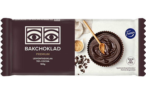 Fazer Ögon 70% Premium Dark Baking Chocolate 100 g | Intense Dark