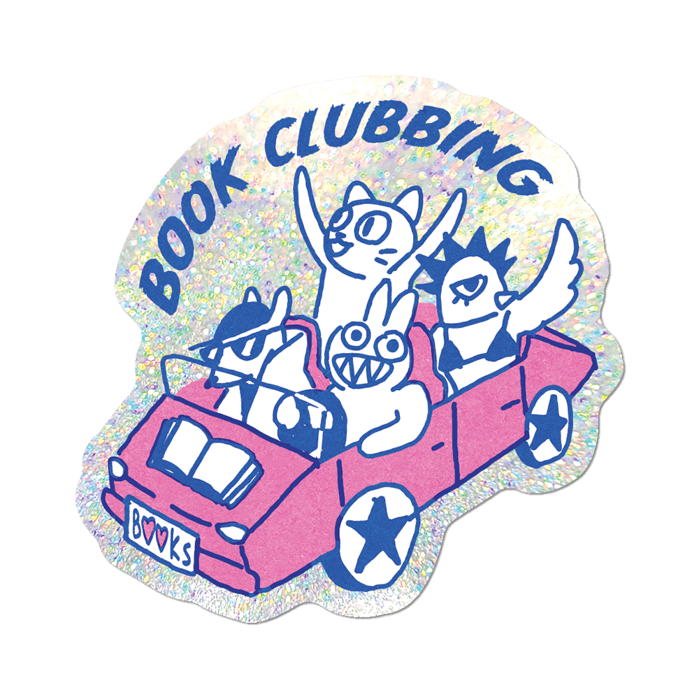 Book Clubbing - Die-Cut Sticker