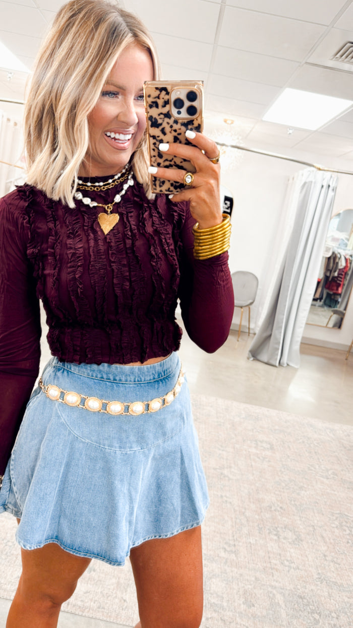 -FINAL SALE- Ruffle Rush Skort