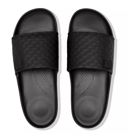 FitFlop Iqushion Slides - Black | Dotique