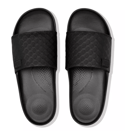 FitFlop Iqushion Slides - Black | Dotique