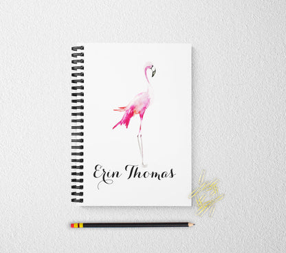 Flamingo personalized notebook