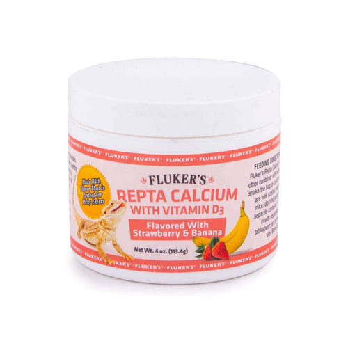 Flukers Strawberry Banana Repta Calcium w/ D3 4 oz.:Jungle Bob's Reptile World