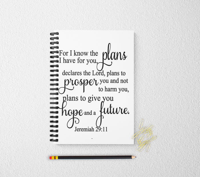 For I know the plans personalized notebook personalized custom journal personalized journal gift