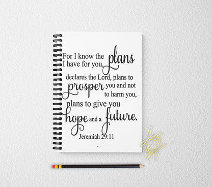 For I know the plans personalized notebook personalized custom journal personalized journal gift