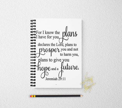For I know the plans personalized notebook personalized custom journal personalized journal gift