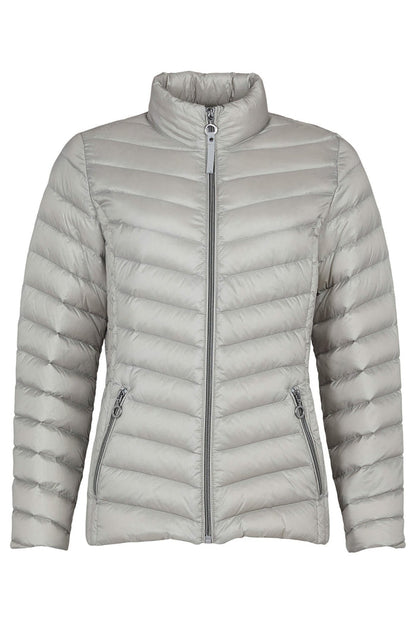 Frandsen 528-588-44 Silver Grey Padded Zip Front Jacket - Dotique