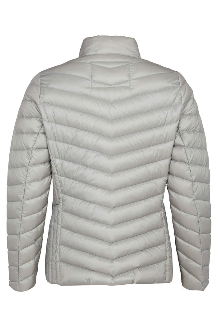 Frandsen 528-588-44 Silver Grey Padded Zip Front Jacket - Dotique