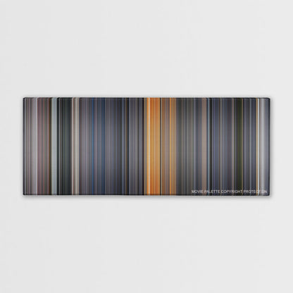 Galaxy Quest color palette canvas print: thousands of thin vertical stripes of color
