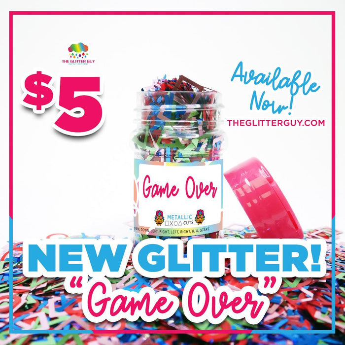 Game Over | Glitter Shape from The Glitter Guy