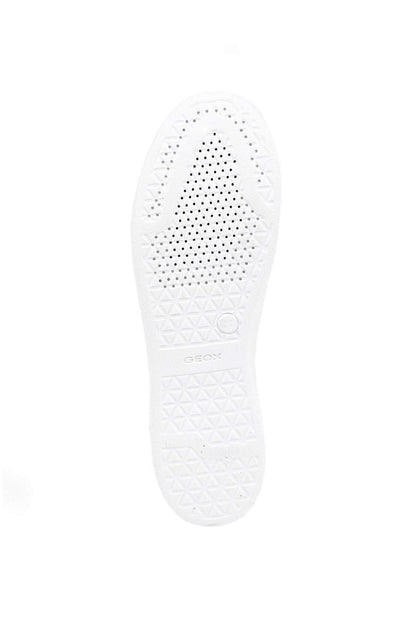 Geox D621BA Jaysen White Nappa Leather Trainers - Dotique