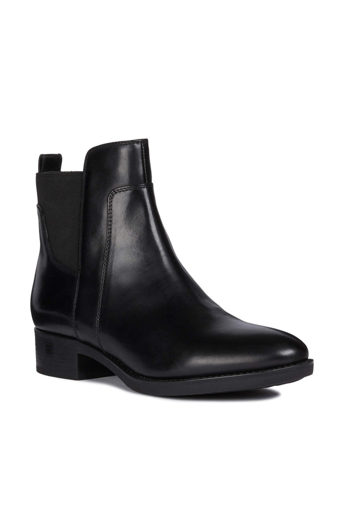 Geox D94GIG Felicity Black Ankle Dealer Boot - Dotique