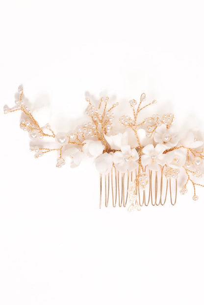 Petal and Pup USA ACCESSORIES Geraldine Hair Comb - White One Size