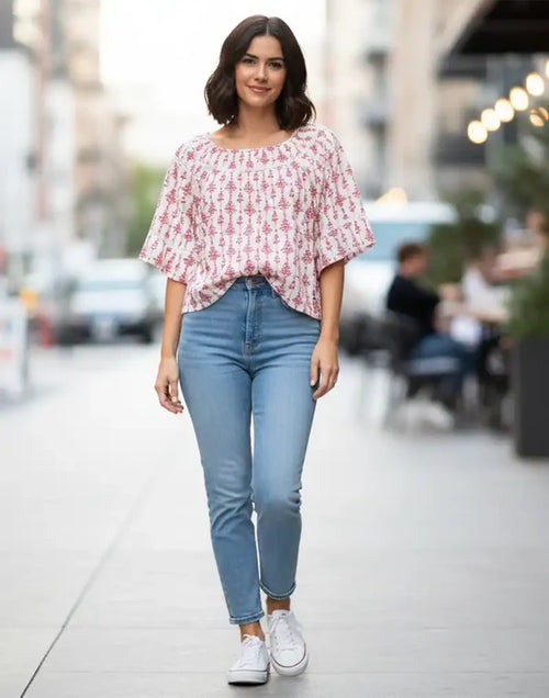 GIVO CASUAL PRINTED TOP