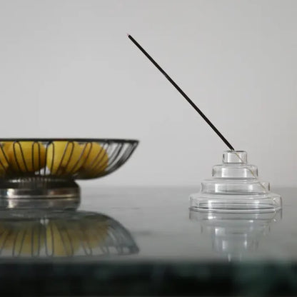 Glass Meso Incense Holder in Clear