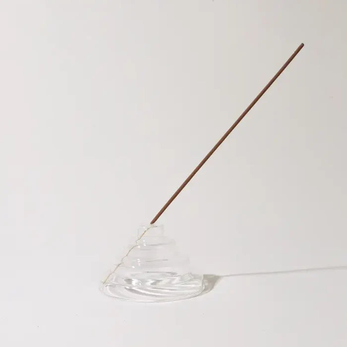 Glass Meso Incense Holder in Clear