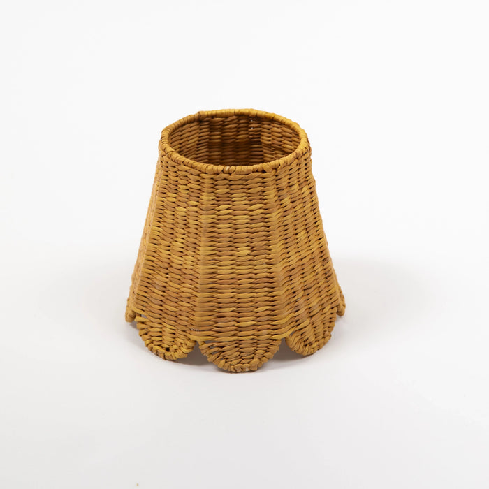 Gold Saffron Scalloped Seagrass Shade Cover by Maison Maison Design — Small
