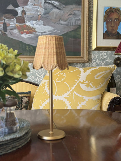 Gold Saffron Scalloped Seagrass Shade Cover by Maison Maison Design — Small