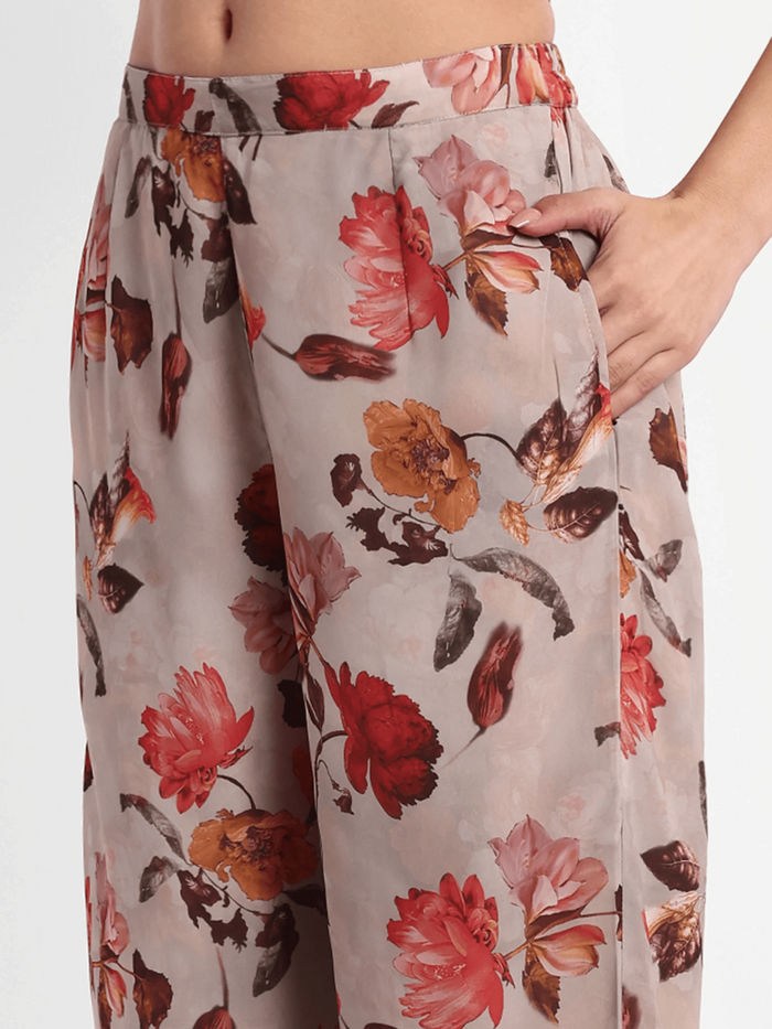 Gorgette Printed Kaftan With Pant