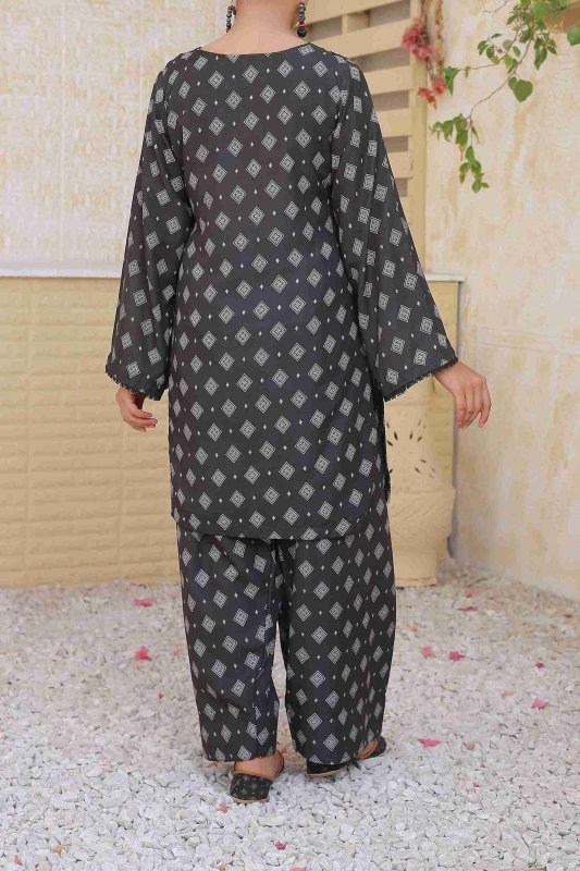 Graphite Glow (Farsh Shalwar) Stitched X KHUSSA (COMBO SET)